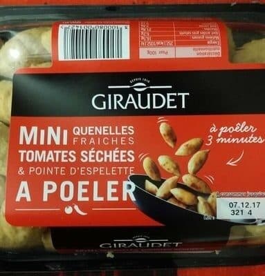 Giraudet Mini quenelles fraîches Tomates séchées & pointe d'espelette packshot