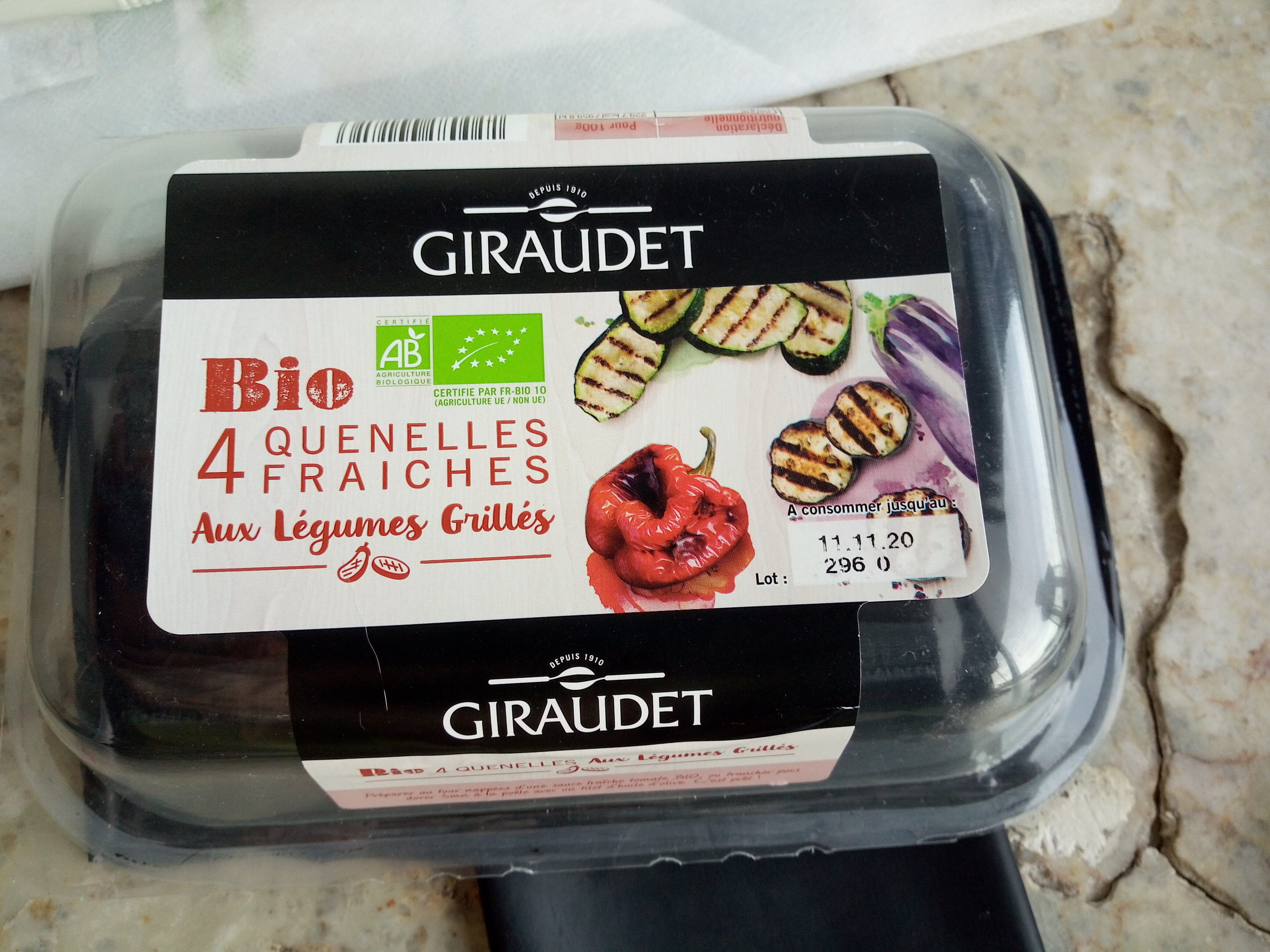 Giraudet 4 Quenelles fraiches aux légumes grillés packshot