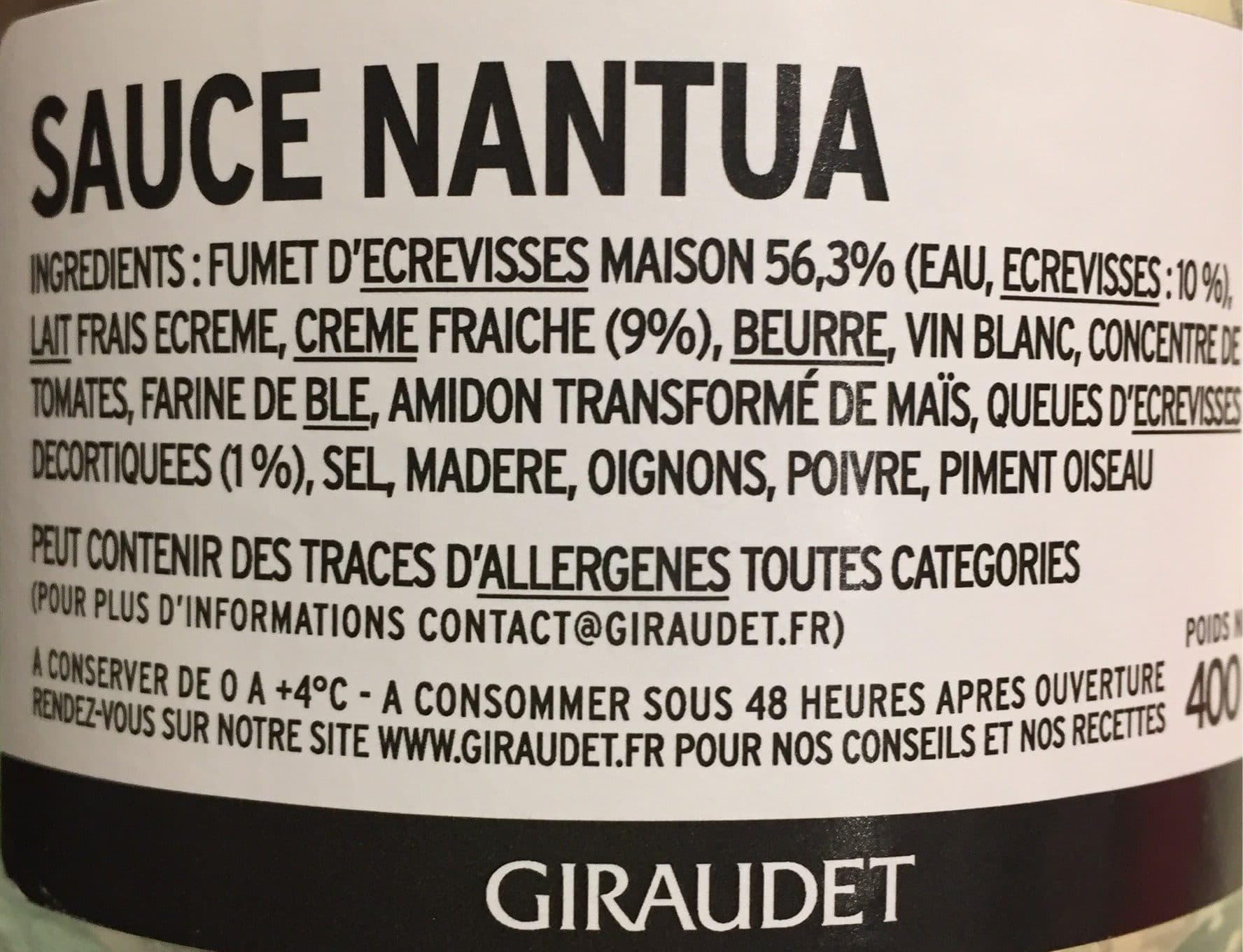 Giraudet Sauce Nantua packshot