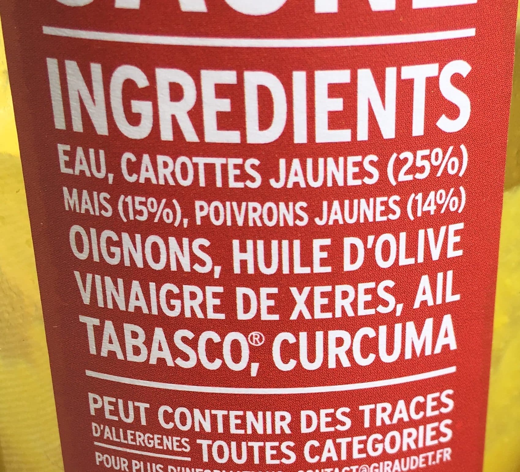 Giraudet Gaspacho jaune packshot