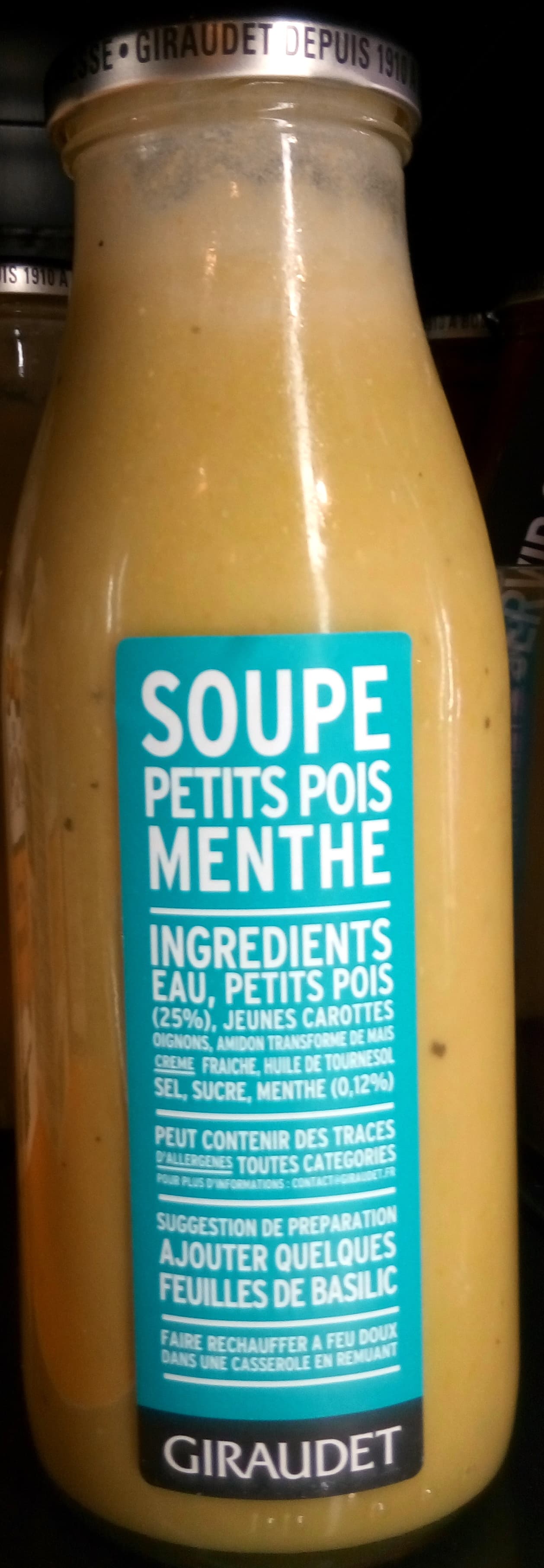 Giraudet Soupe petits pois menthe packshot
