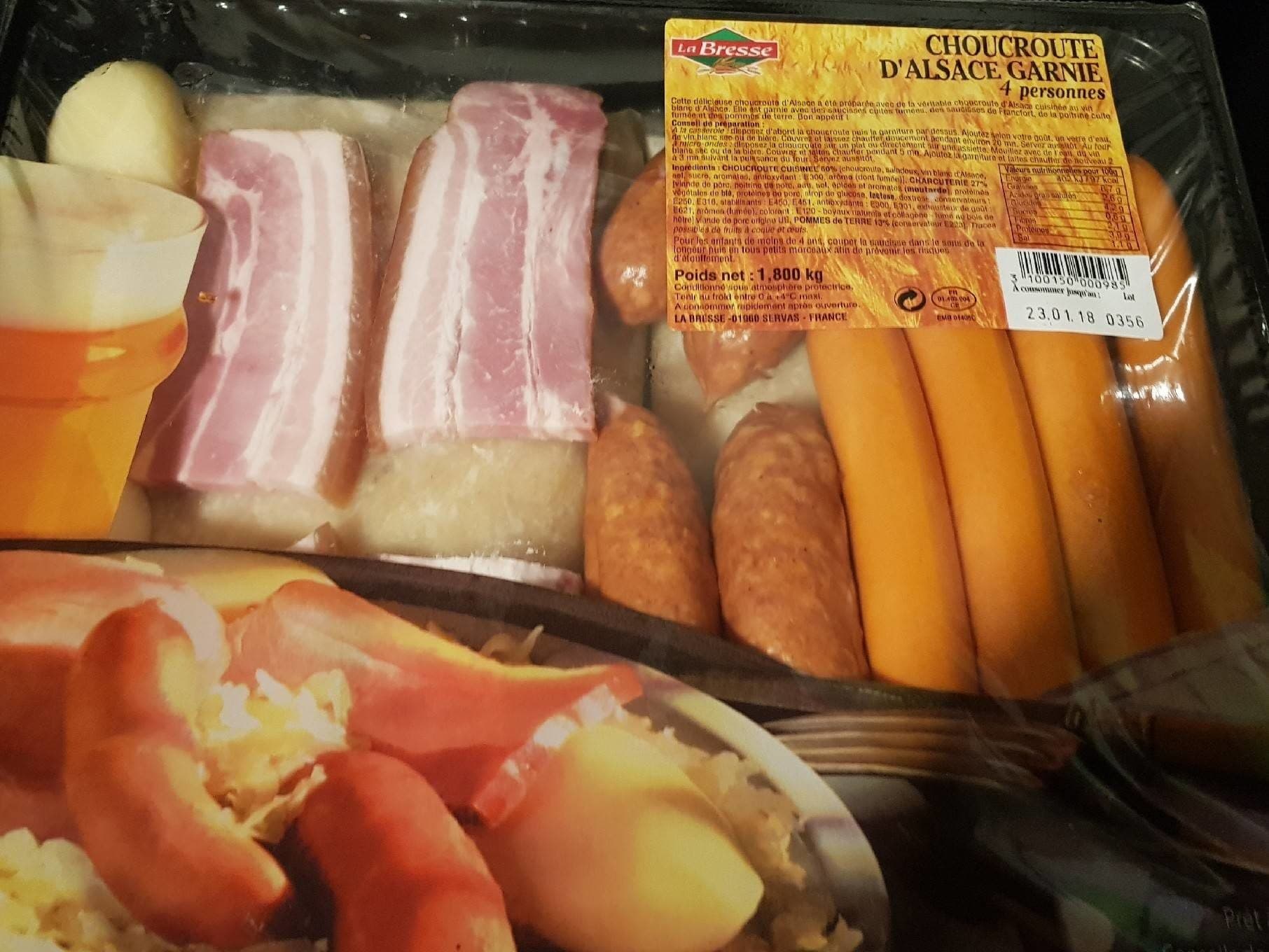 La Bresse Choucroute d alsace garnie packshot