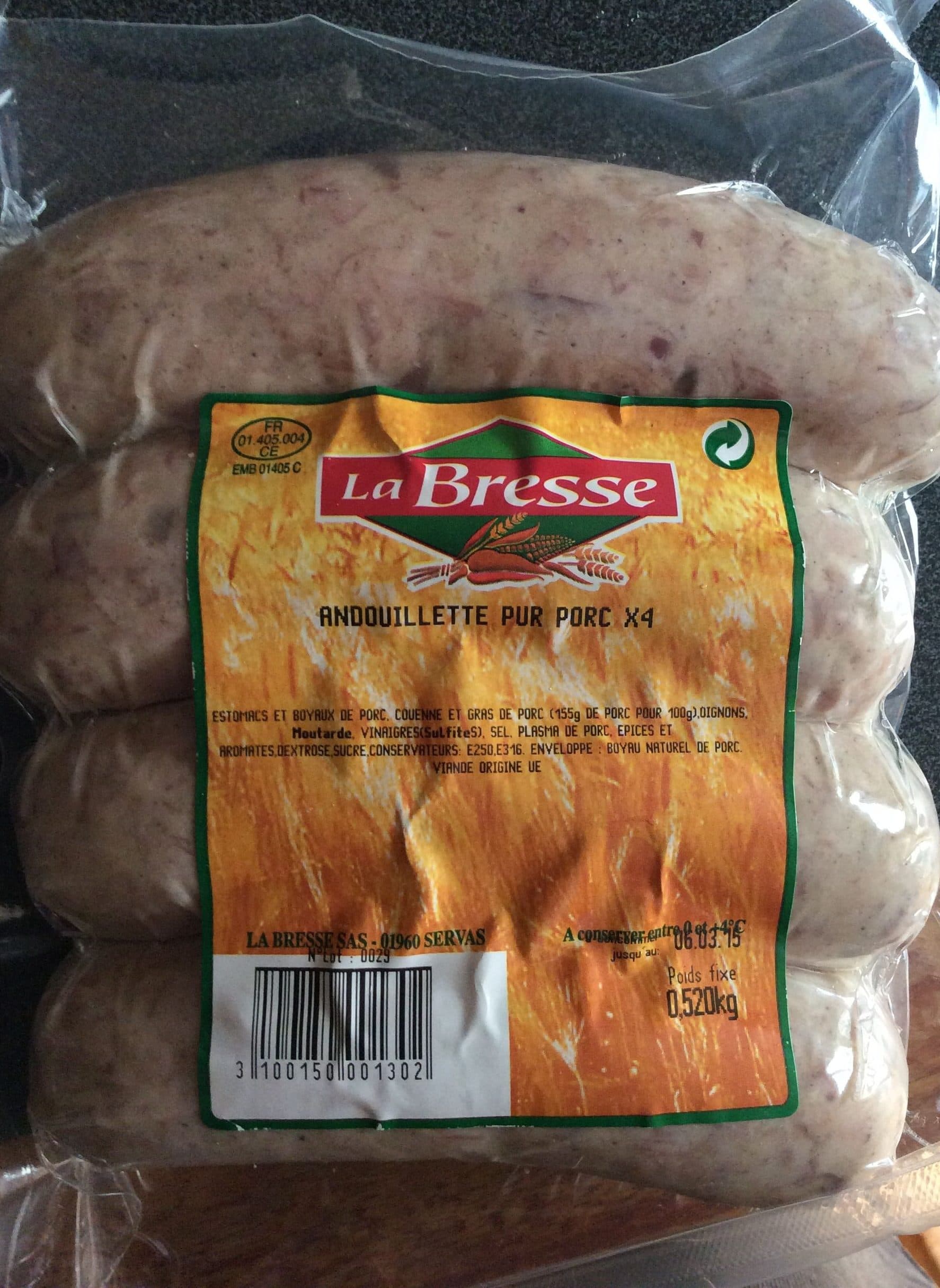 La Bresse Andouillette Pur Porc x4 packshot
