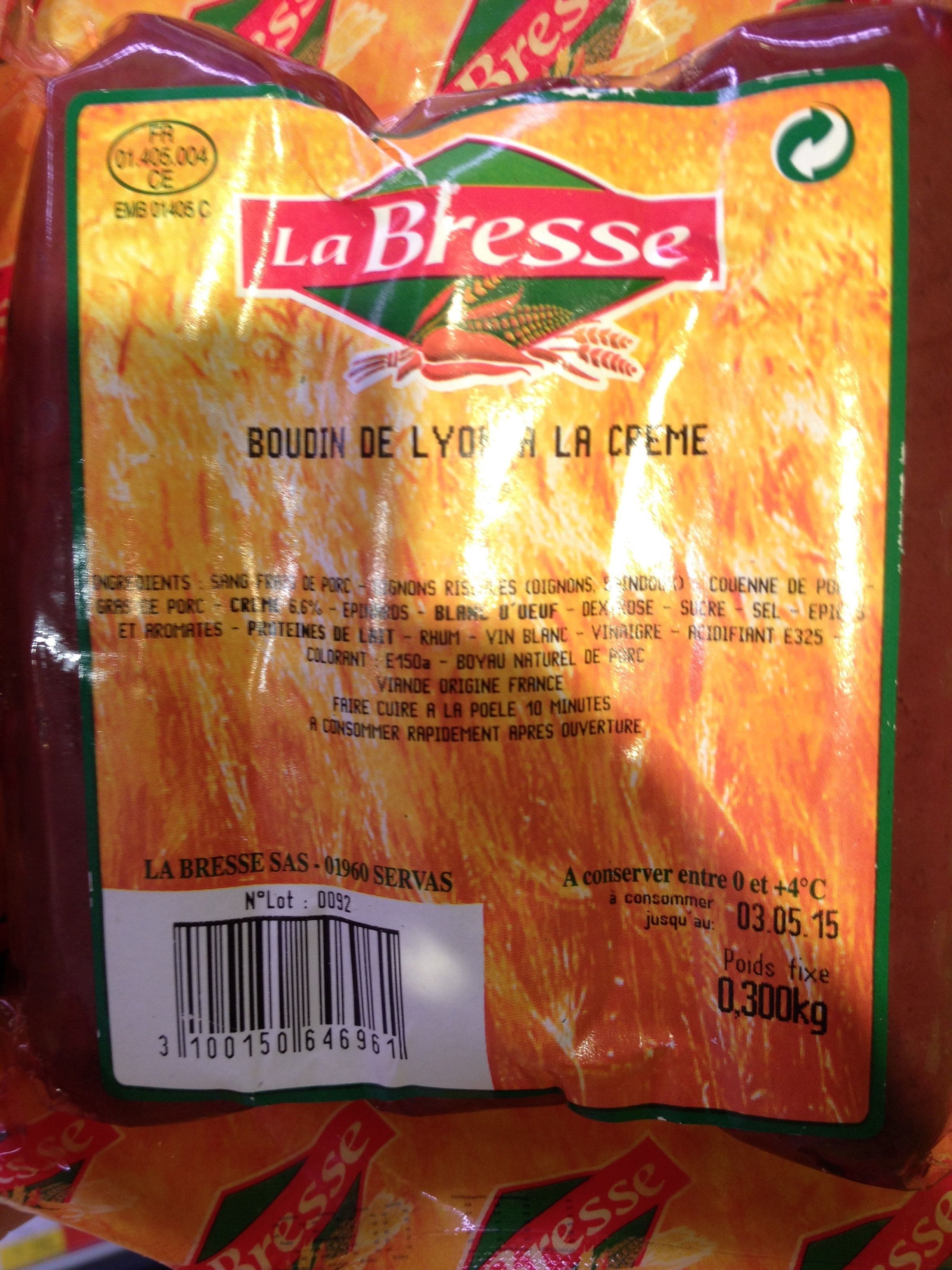 La Bresse Boudin de Lyon à la crème packshot