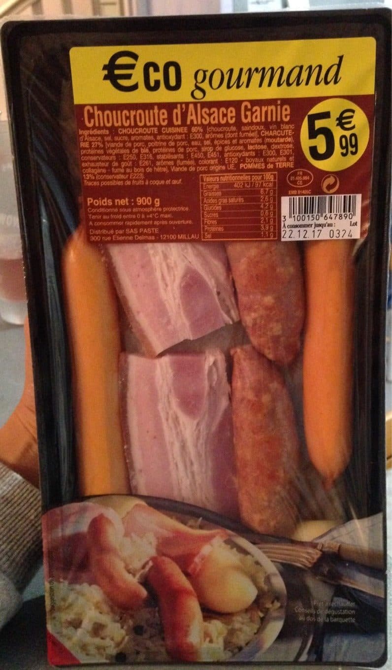 Eco Grourmand Choucroute d'alsace garnie packshot