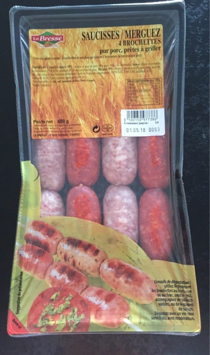 Open Food Facts Brochette saucisses/merguez packshot