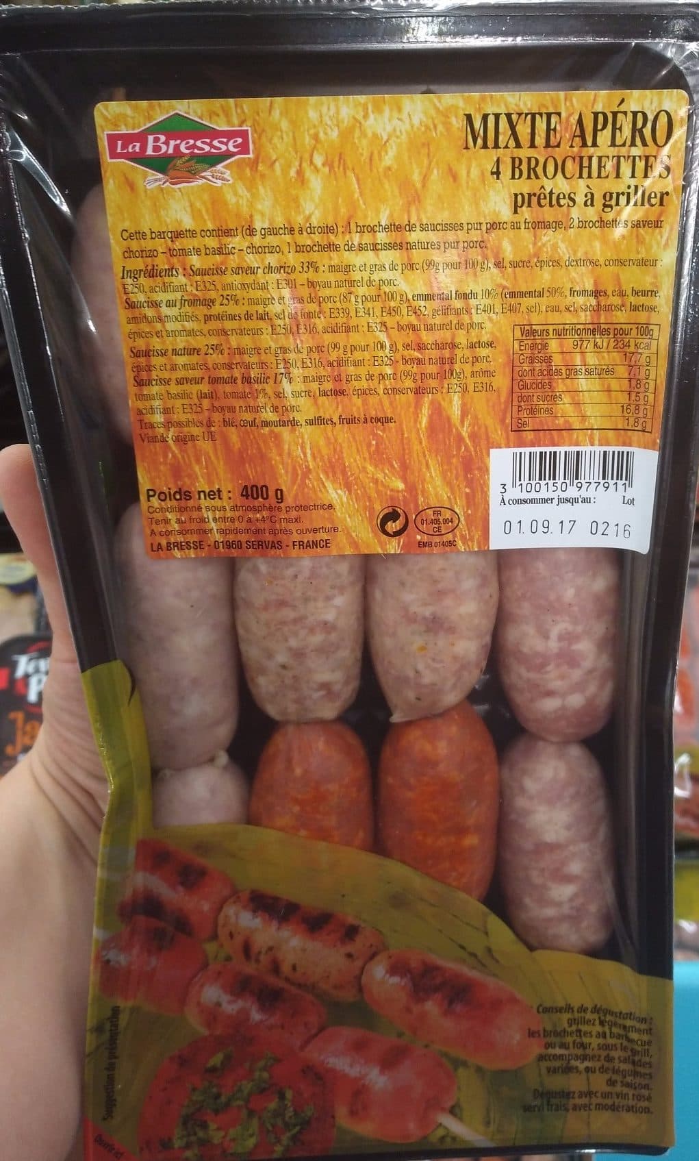 La Bresse Brochettes Mixte Apéro packshot