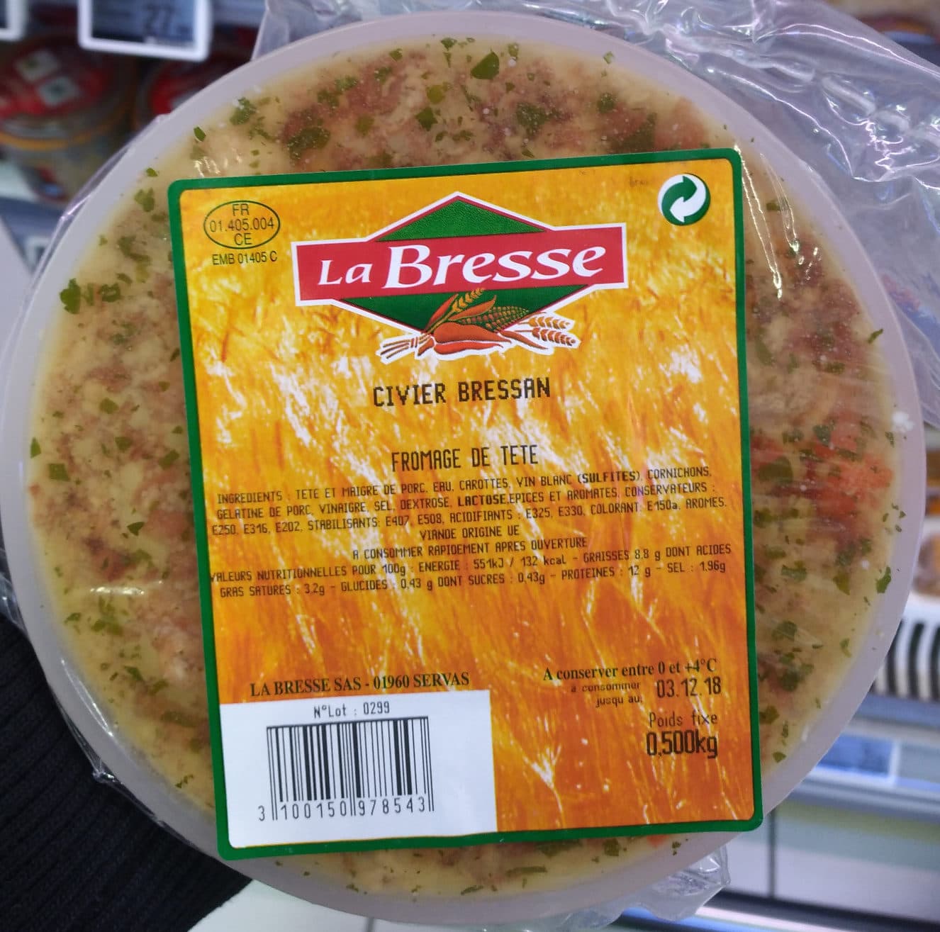 La Bresse Fromage de tête packshot