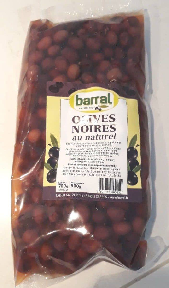 Barral Olives noires au naturel packshot