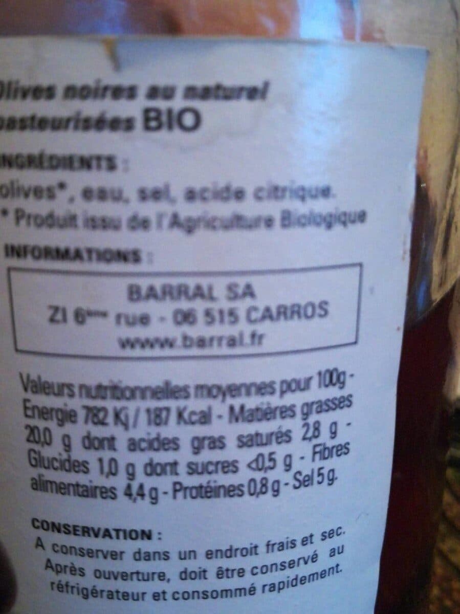 Barral Olives noires packshot