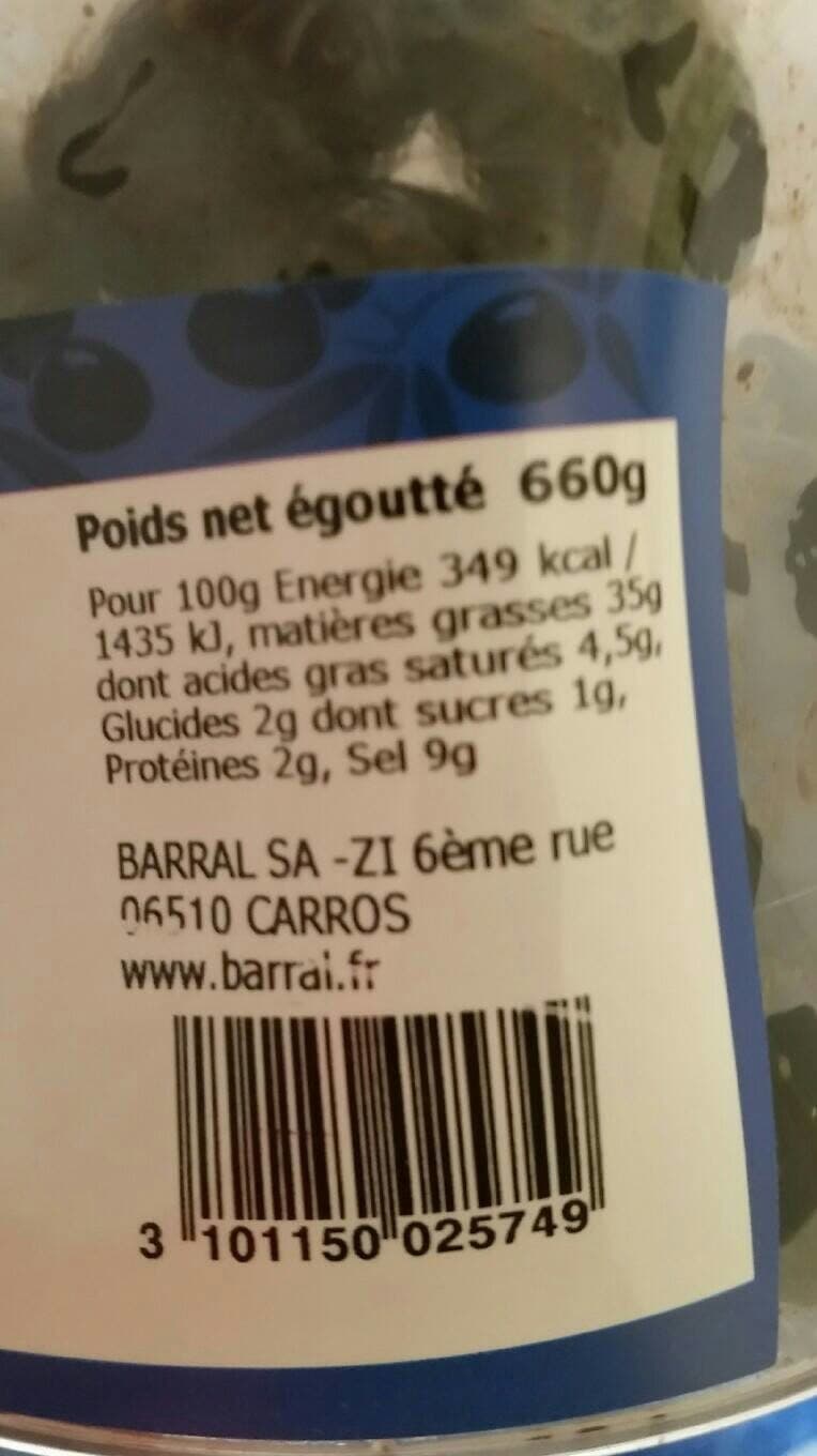 Barral Olives noires à la grecque packshot