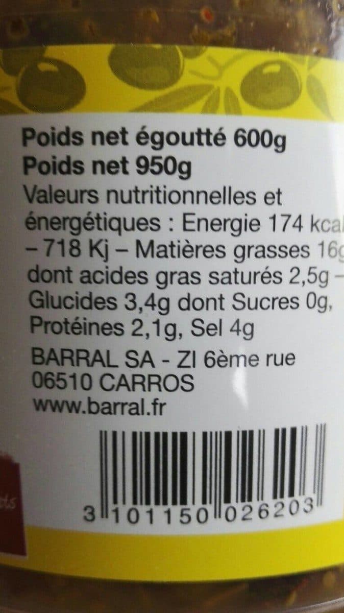 Barral Cocktail d'olives méditerranée packshot