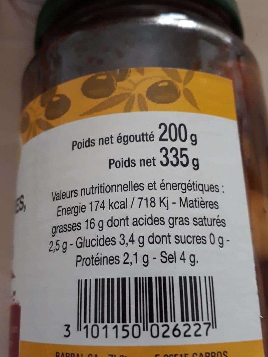 Barral Mélange d'olives moins et poivrons packshot