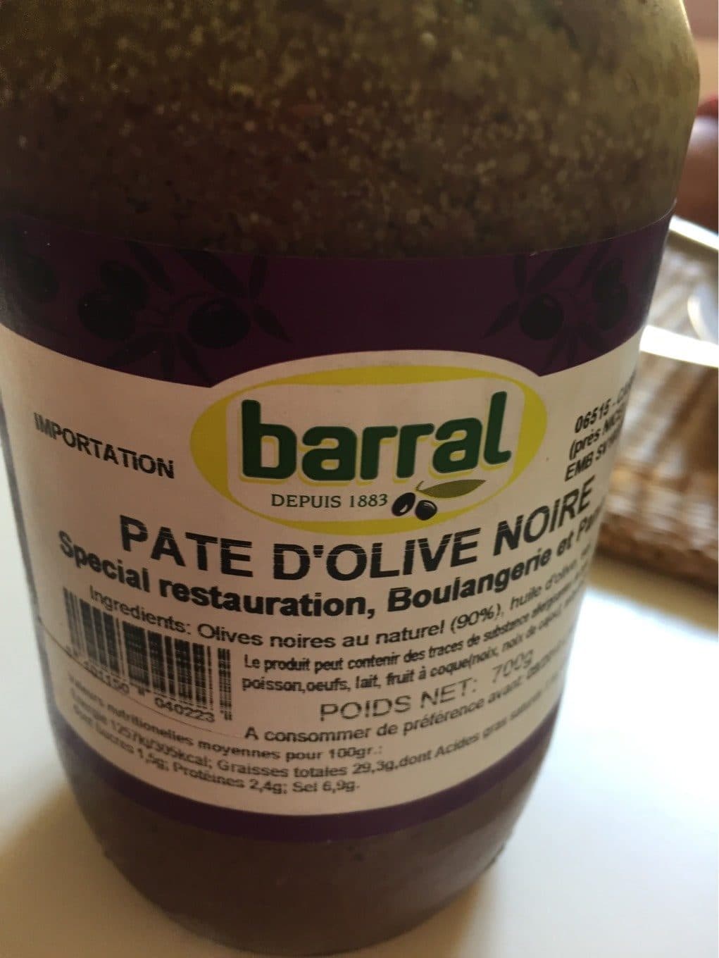 Barral Pate d'olive noire packshot