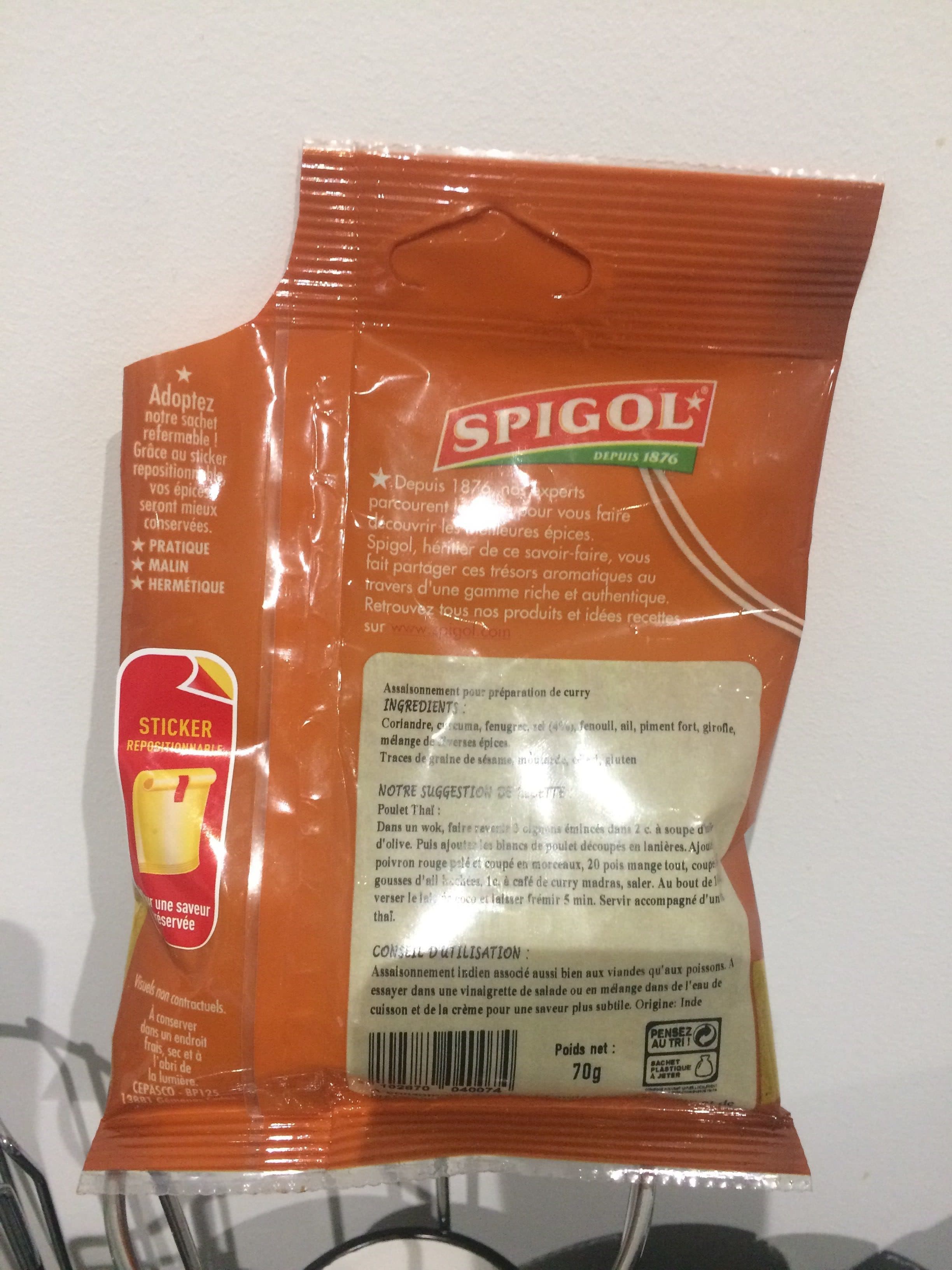 Spigol Curry madras packshot