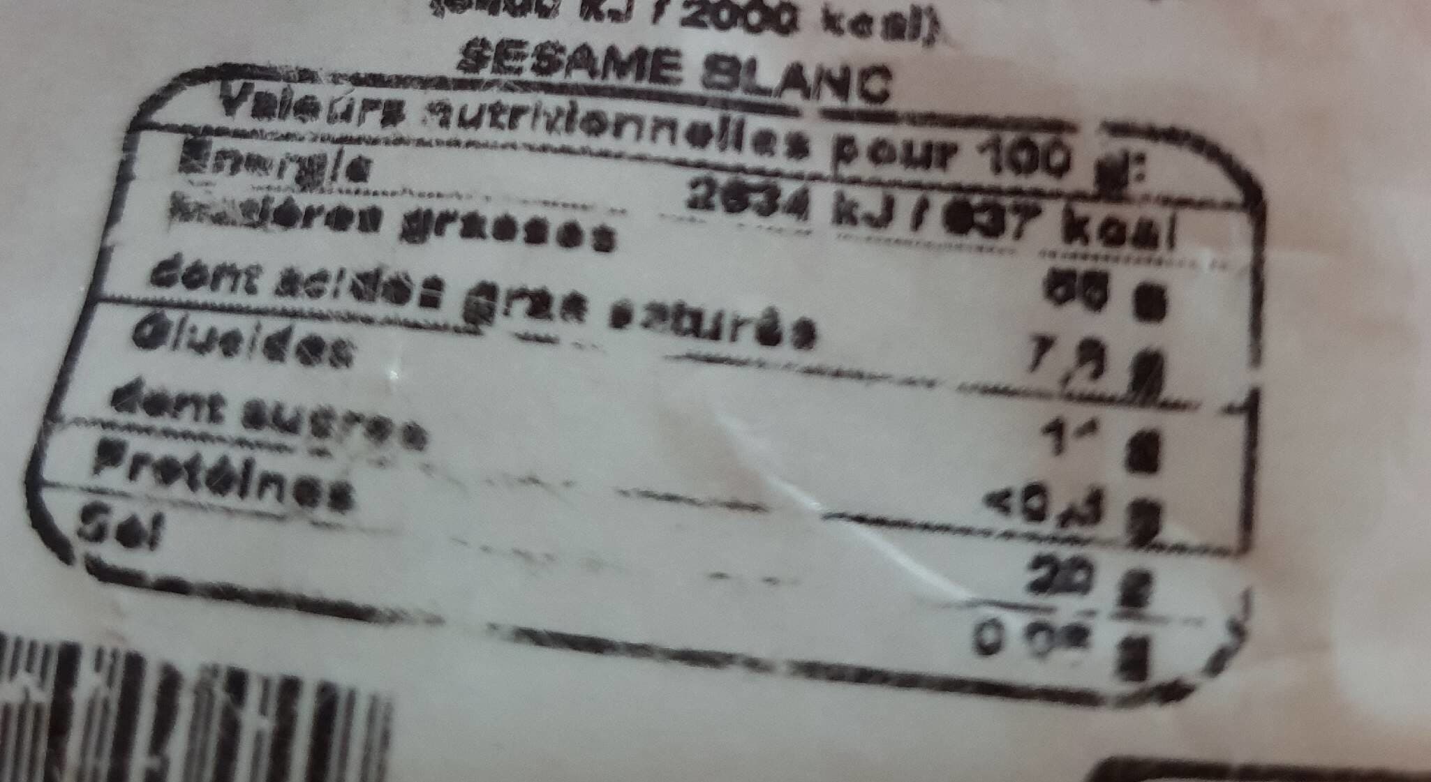 Spigol Sésame blanc packshot