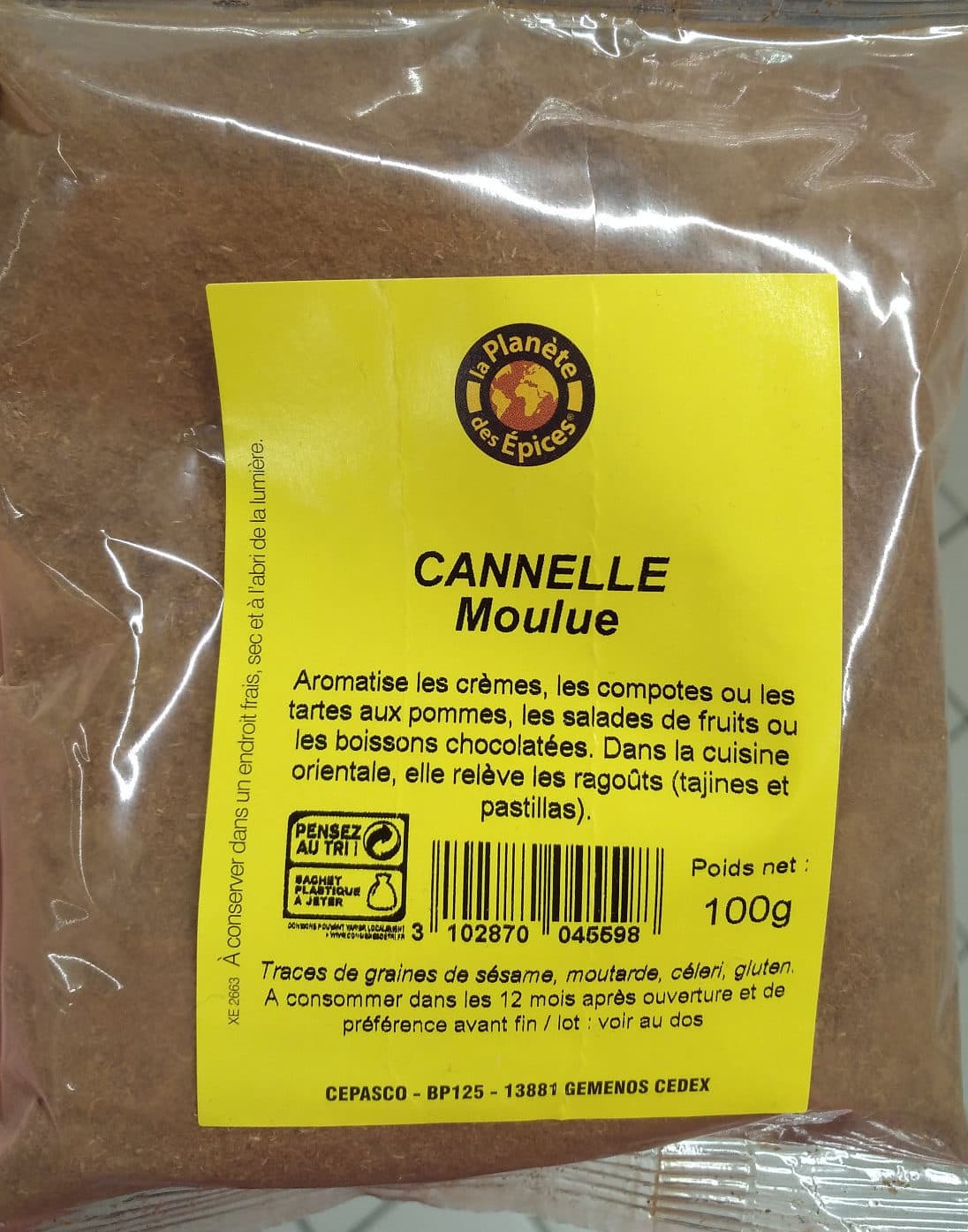 La Planète des Épices Cannelle moulue packshot