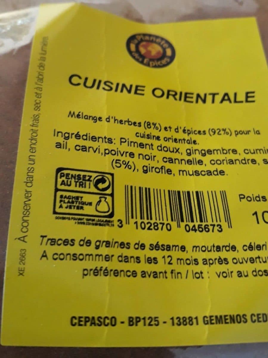 La planète des épices Cuisine orientale packshot