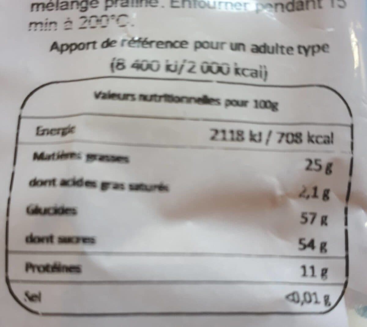 Open Food Facts Mélange Praliné packshot