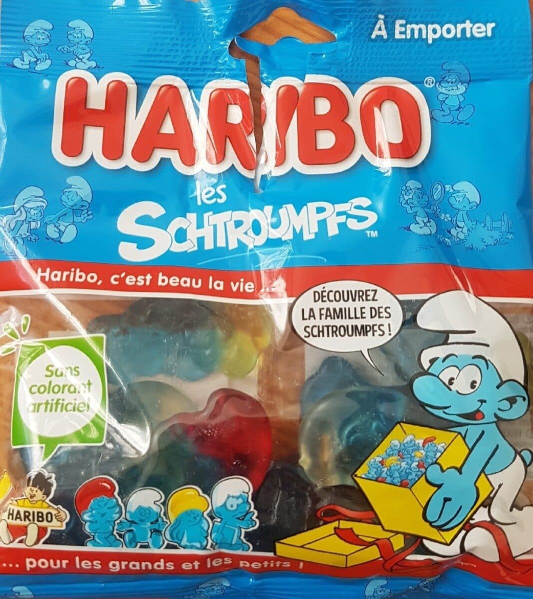 Haribo Les schtroumpfs packshot