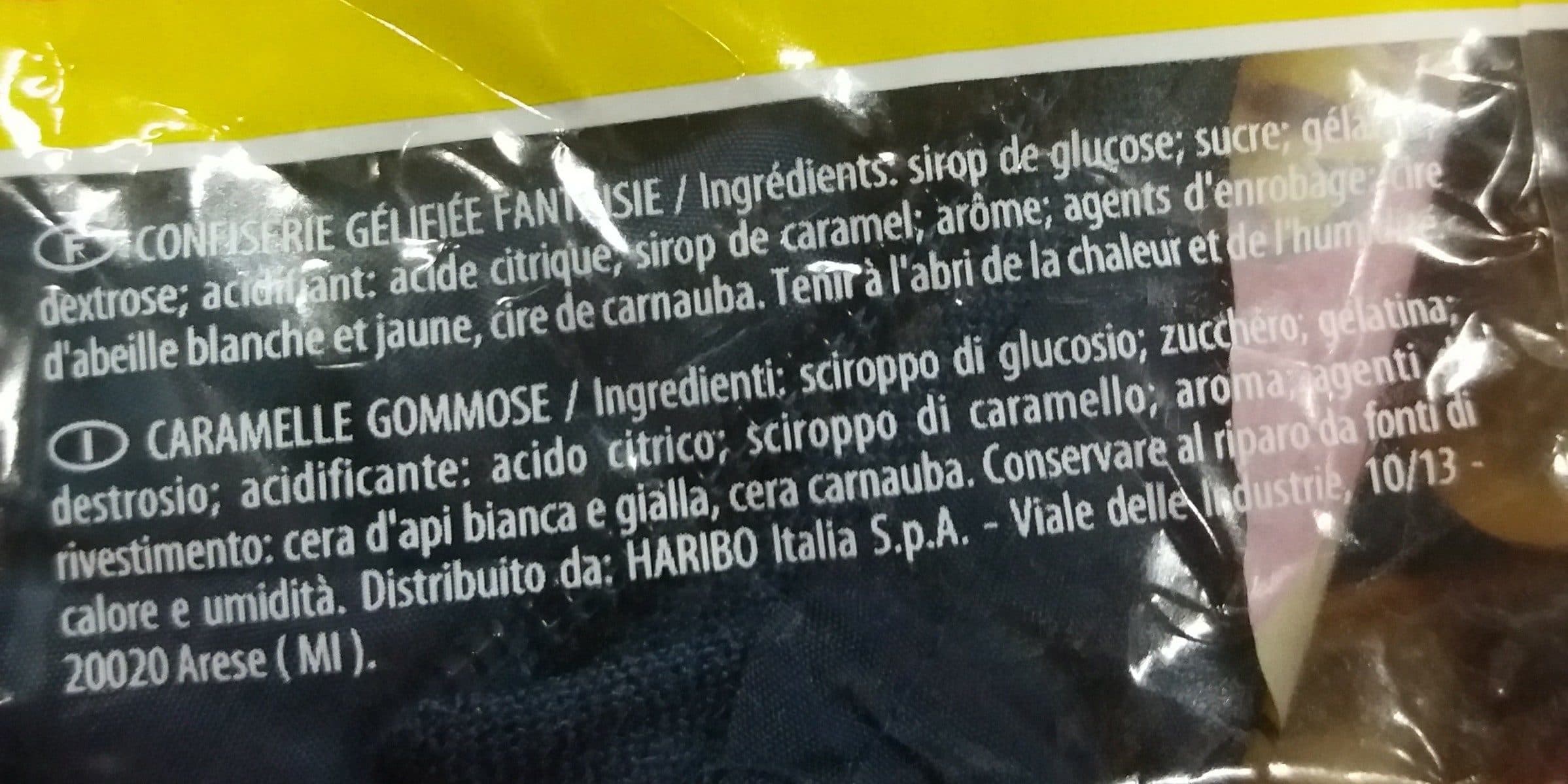 Haribo CG: 10 bonbons = 23. 5 bonbons = 12 Haribo Happy-cola packshot