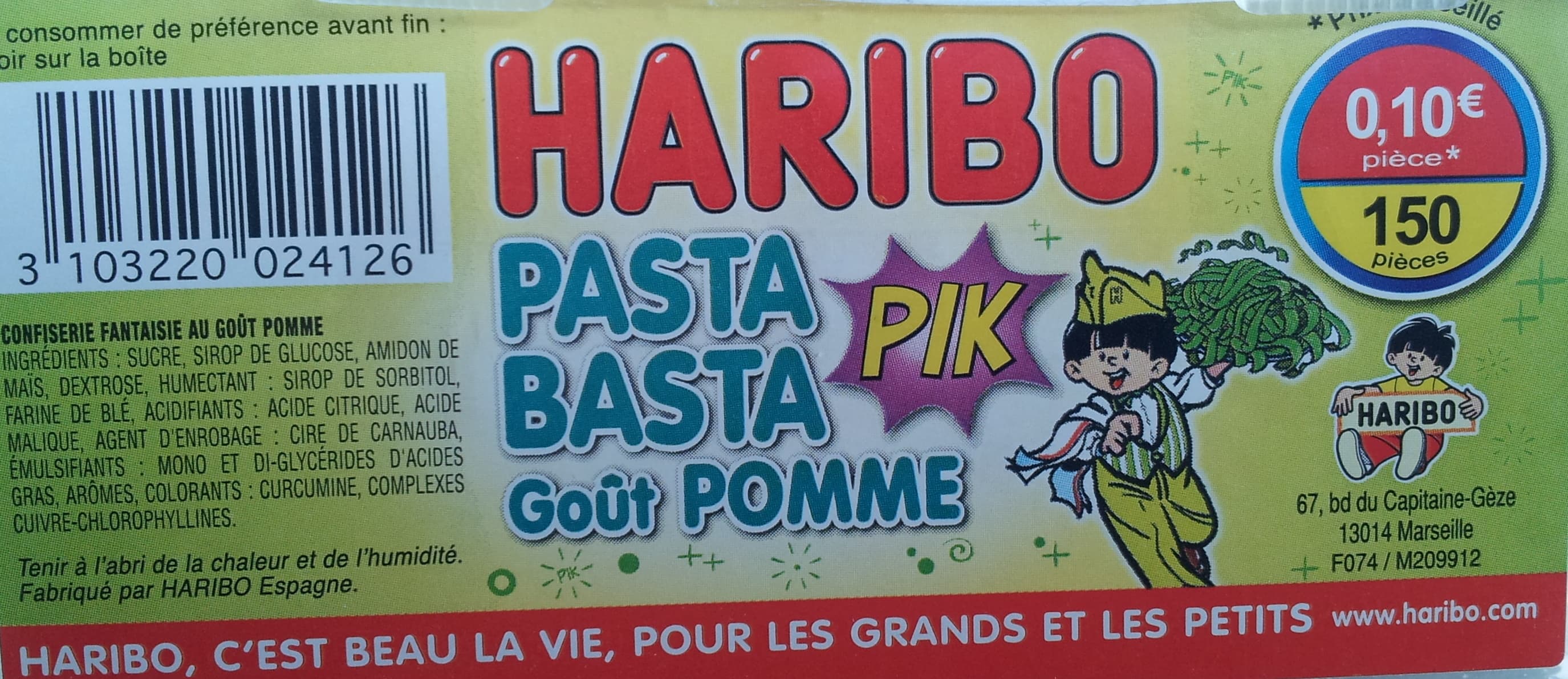 Haribo Confiserie fantaisie au goût pomme packshot