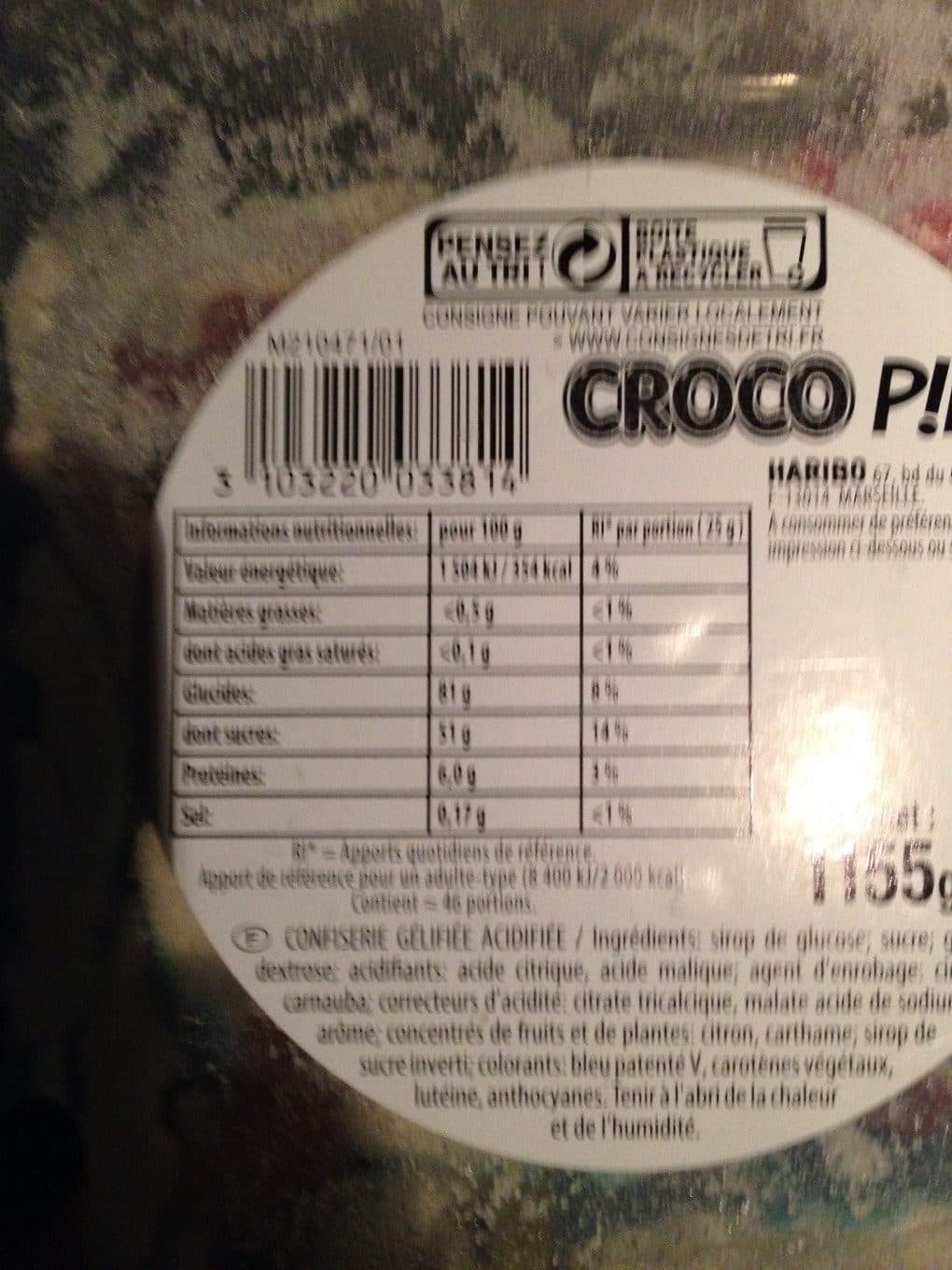 Haribo Croco P!k Confiserie gélifiée acidifiée packshot
