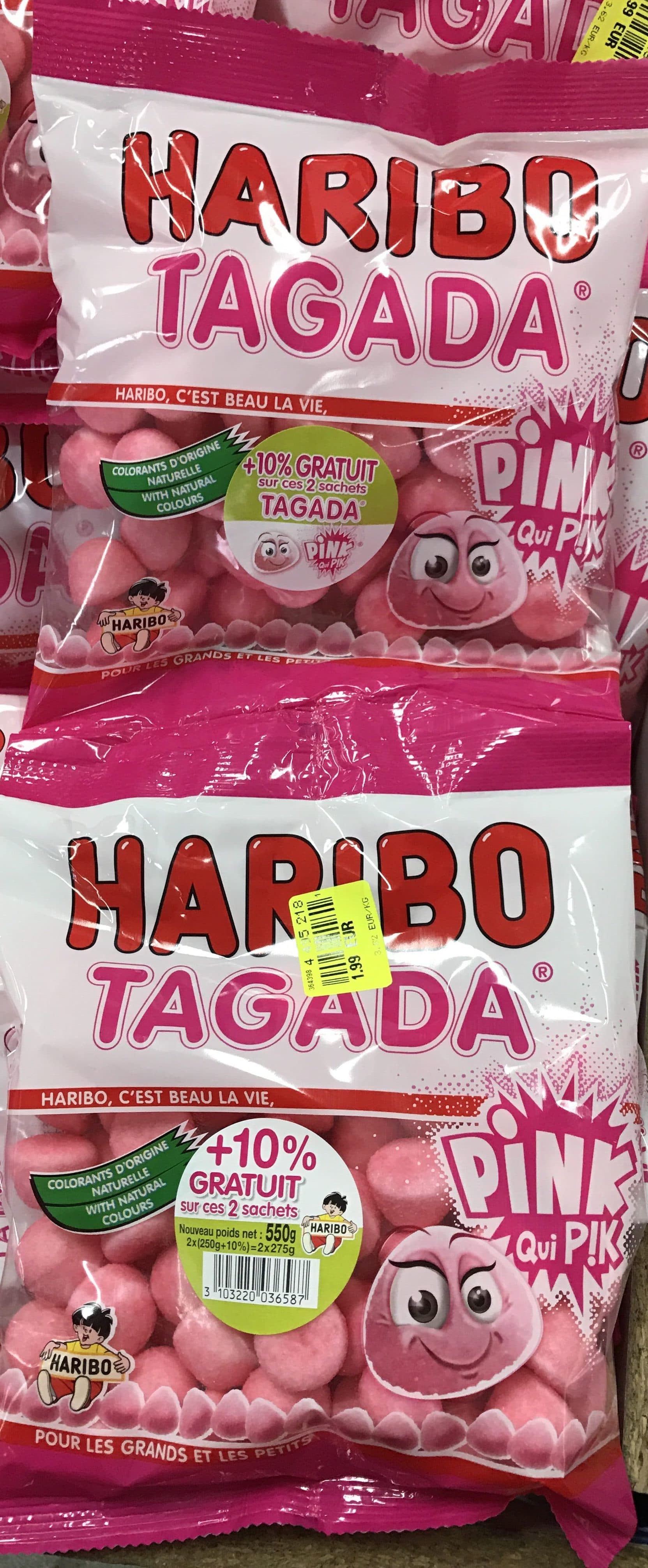 Haribo Tagada Pink (lot de 2, +10% gratuit) packshot