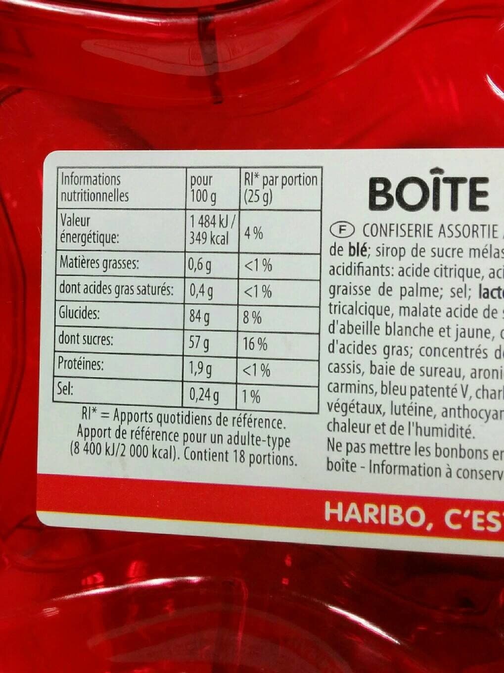 Haribo Boîte rouge ours packshot