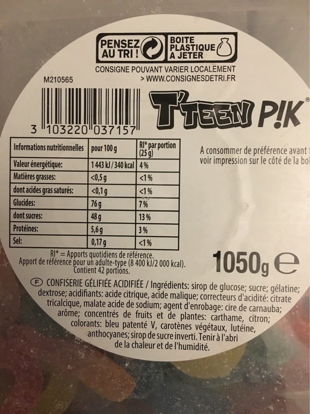 Haribo T’teen pik packshot