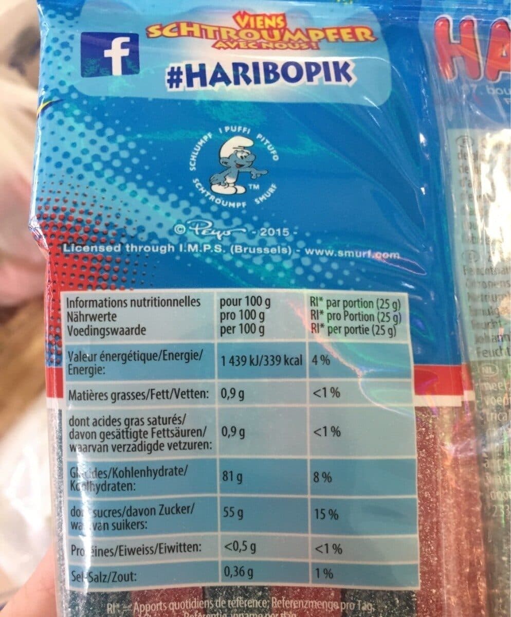 Haribo Color P!k Les Schtroumpfs packshot