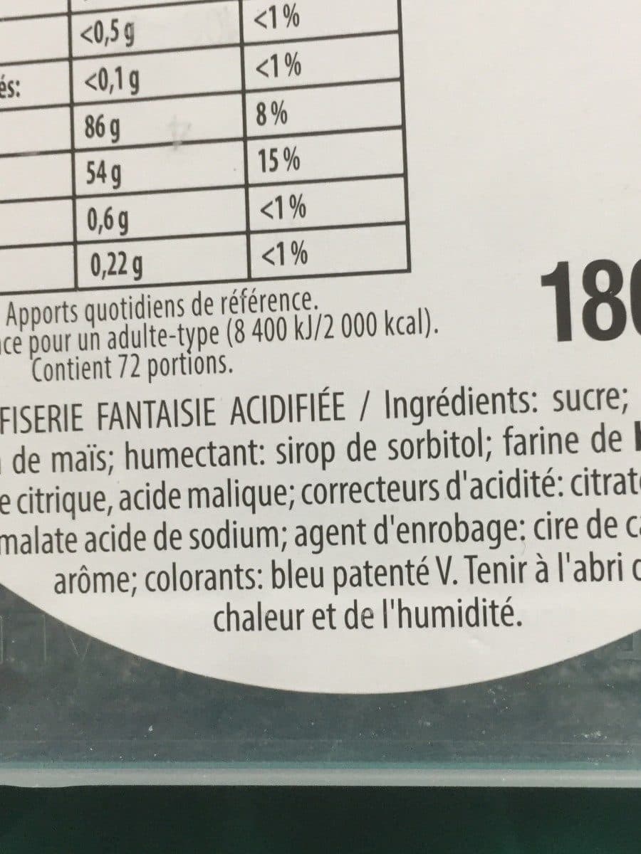 Haribo Schtroumpfs packshot