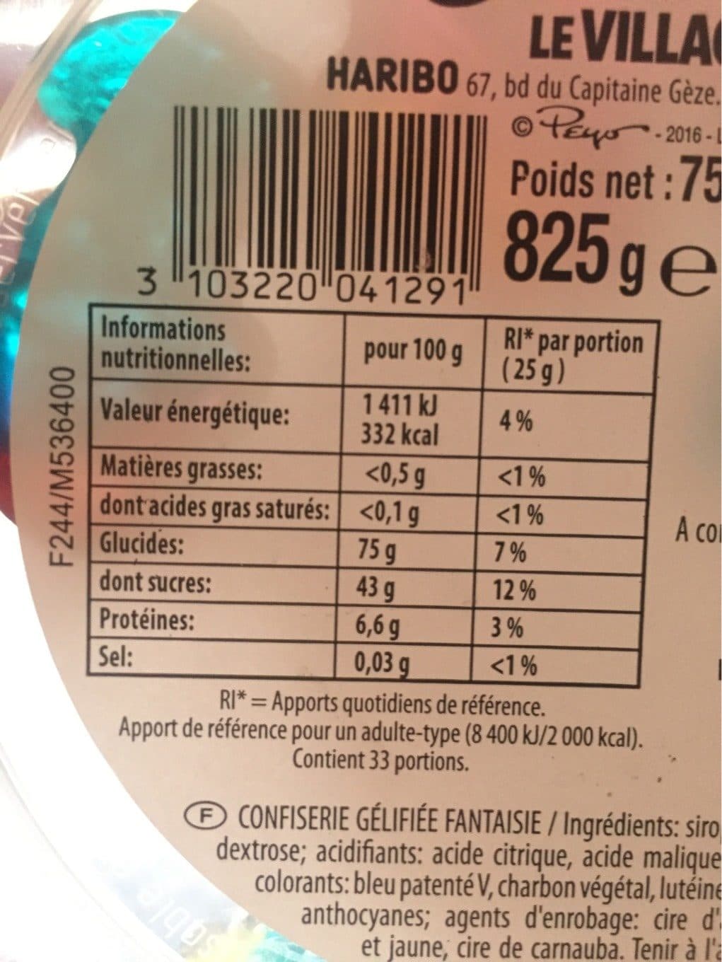 Haribo Les schtroumpfs le village packshot