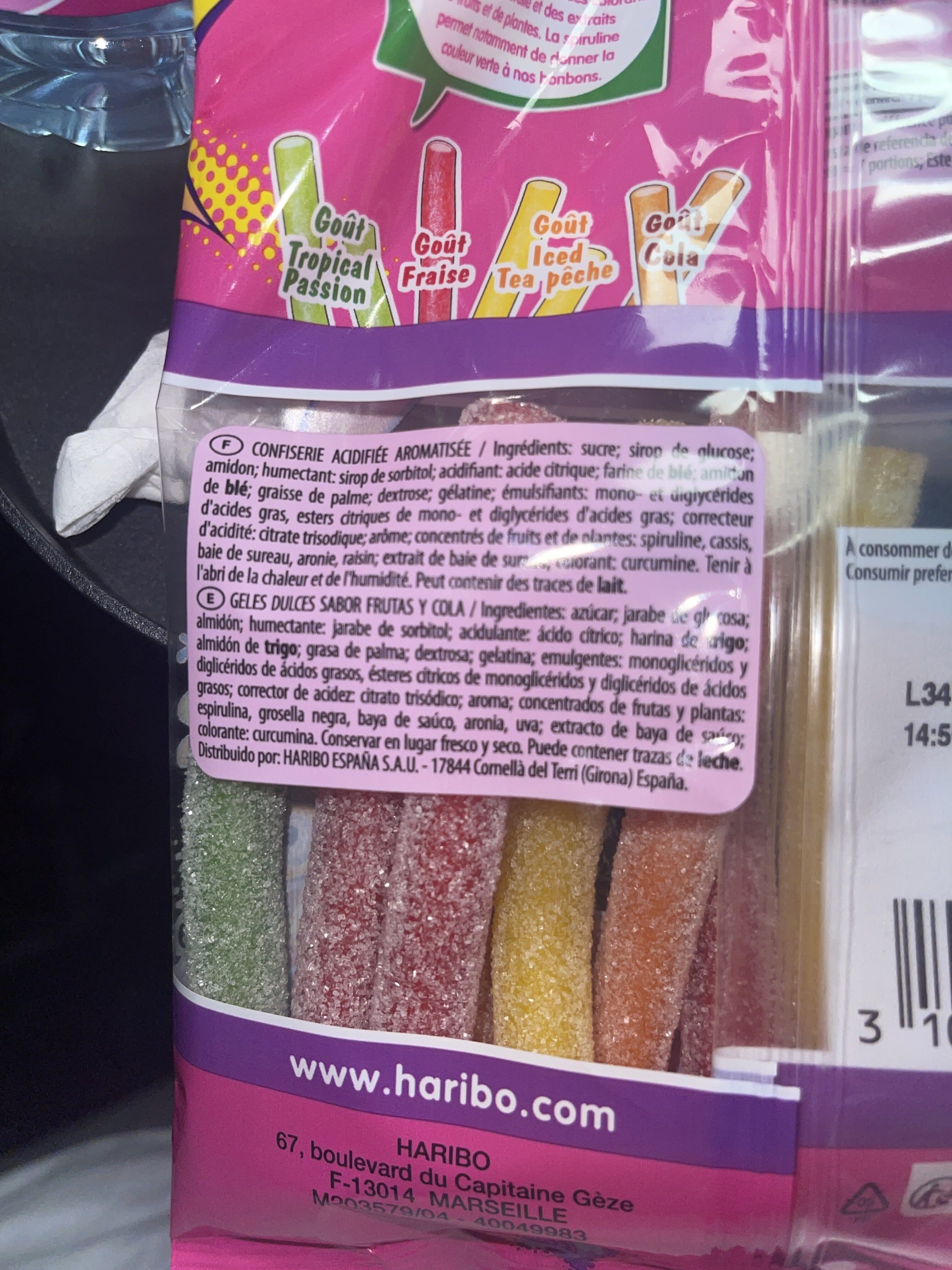 HARIBO Soda Straws Fizz packshot