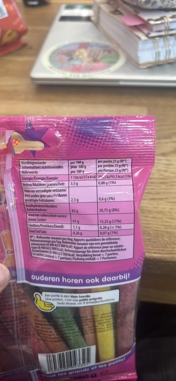 HARIBO Soda Straws Fizz packshot