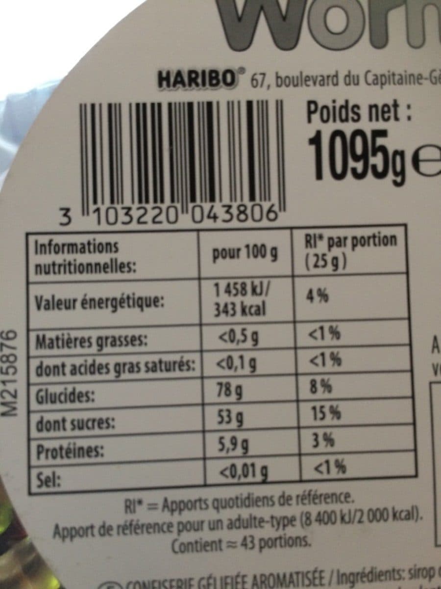 Haribo Worms packshot
