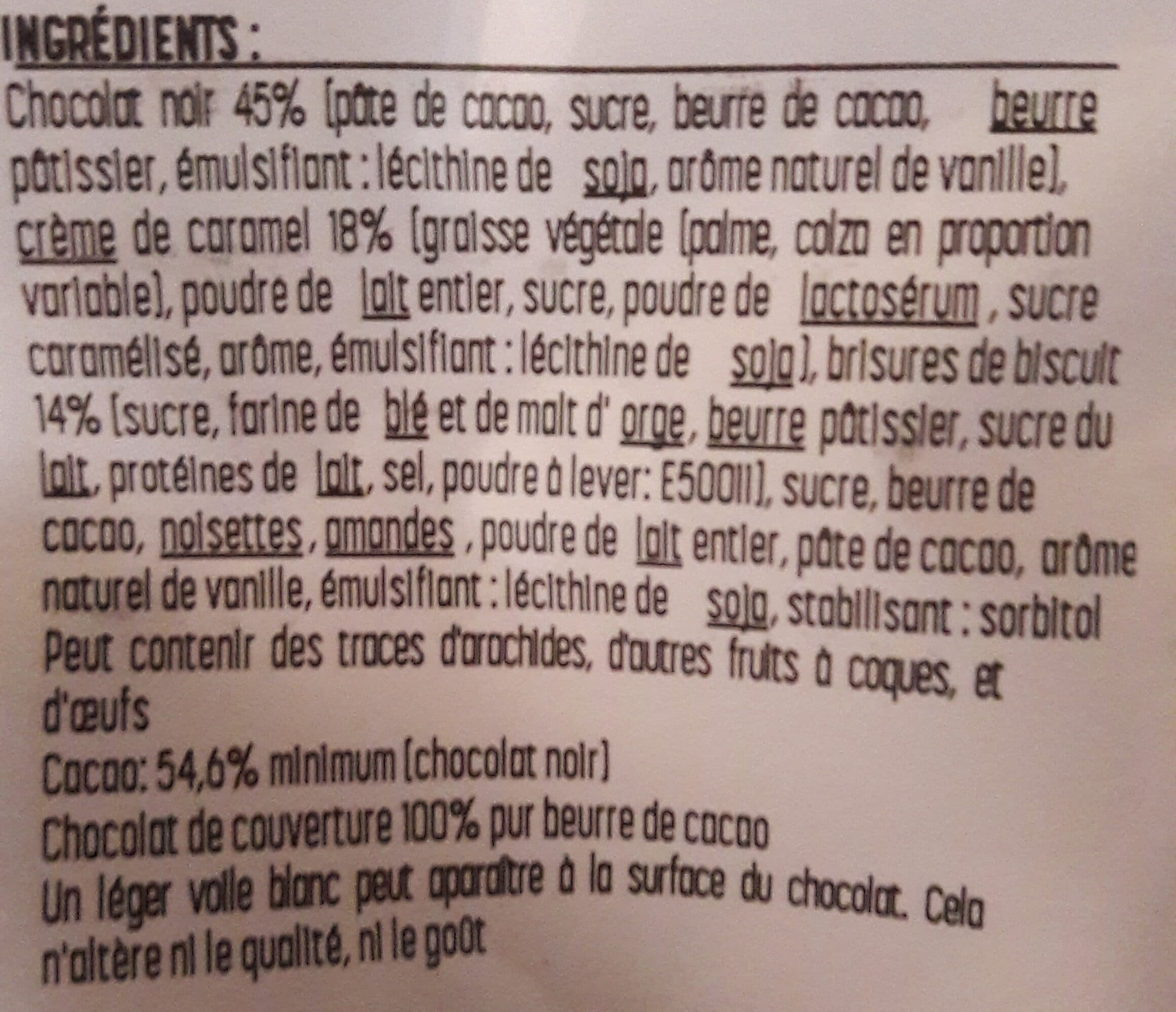 Reauté Chocolat Chocolat crème de caramel feuilleté croustillant chocolat noir packshot