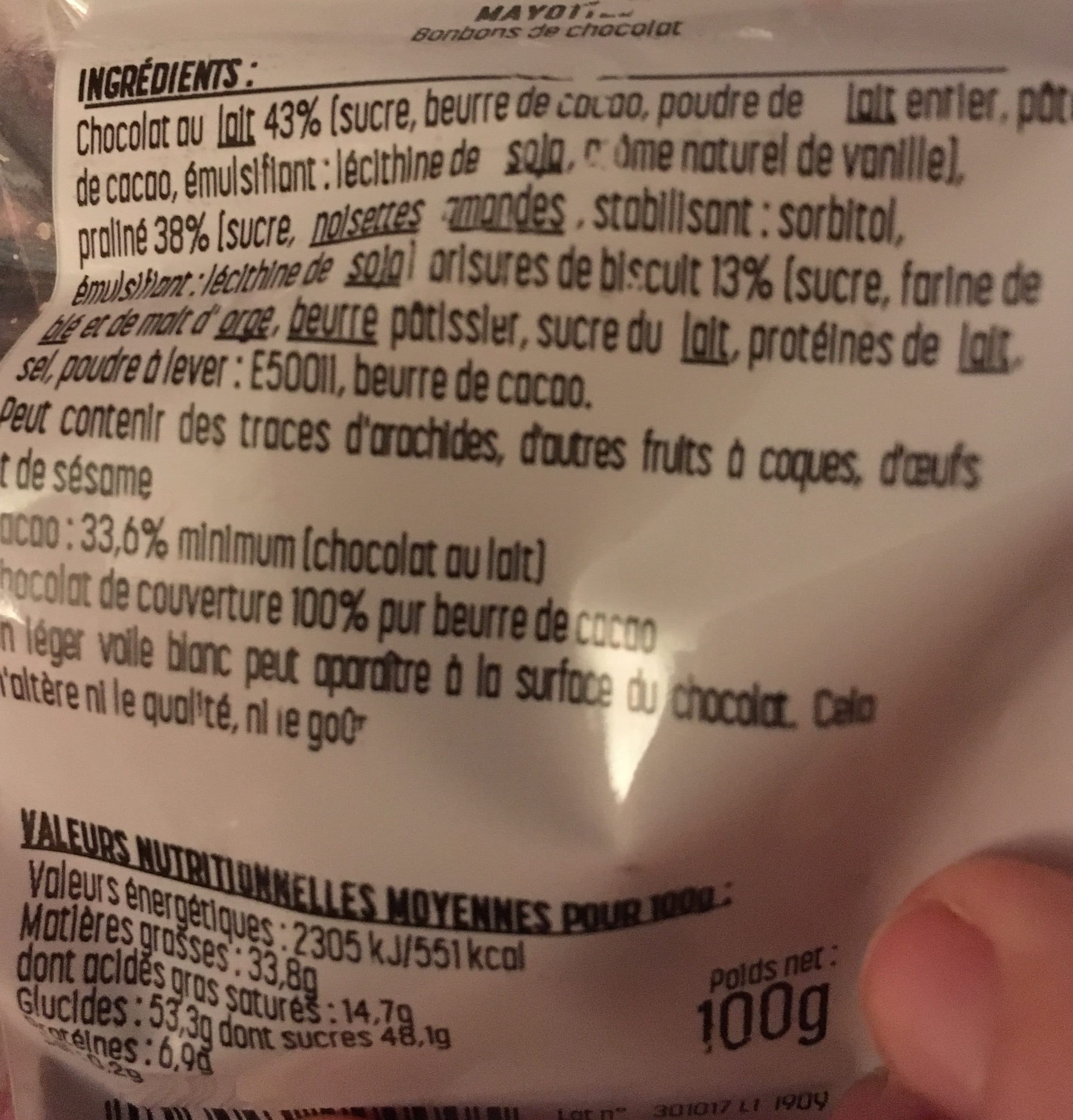 Reaute chocolat Mayottes, bonbons de chocolat packshot
