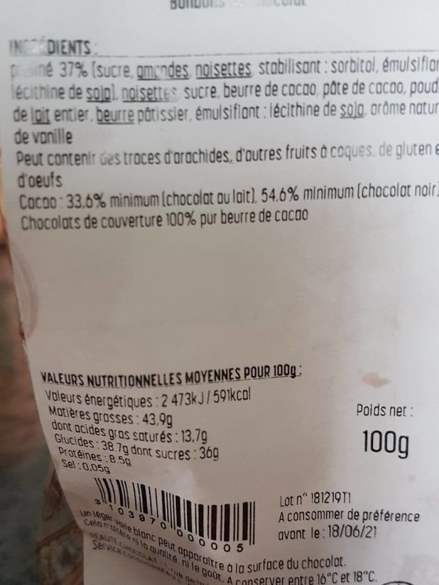Réauté Chocolat Tricolores 3 Chocolats packshot