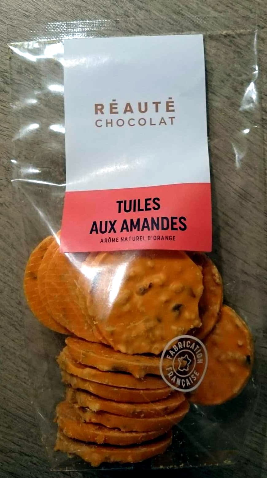 Réauté Chocolat Tuiles aux amandes packshot