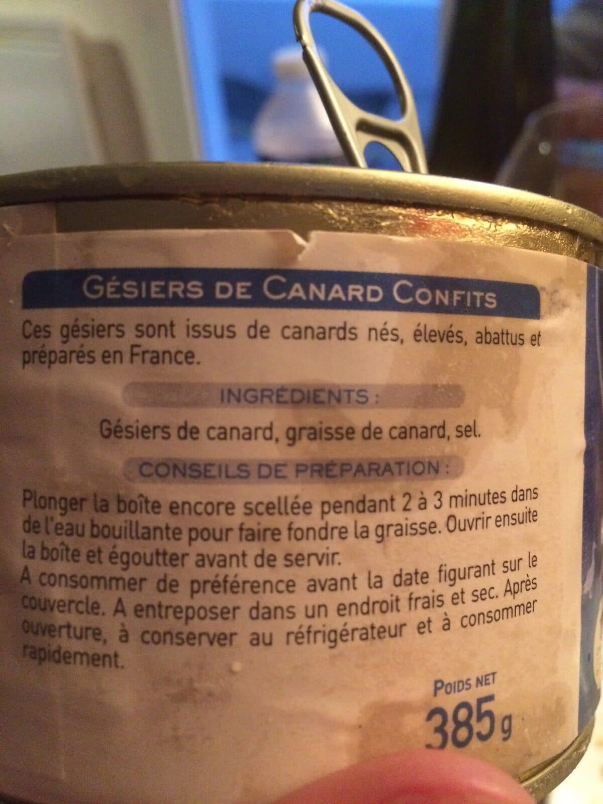 Leader Price Gésiers De Canard Confits packshot