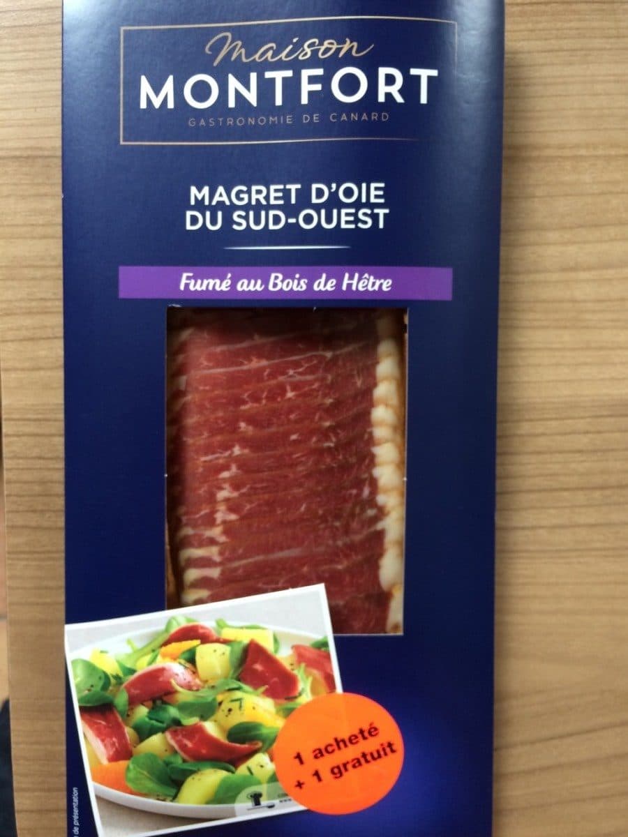 Maison Montfort Magret Oie Fumé Monfort 80 Gr, 1 Pièce packshot