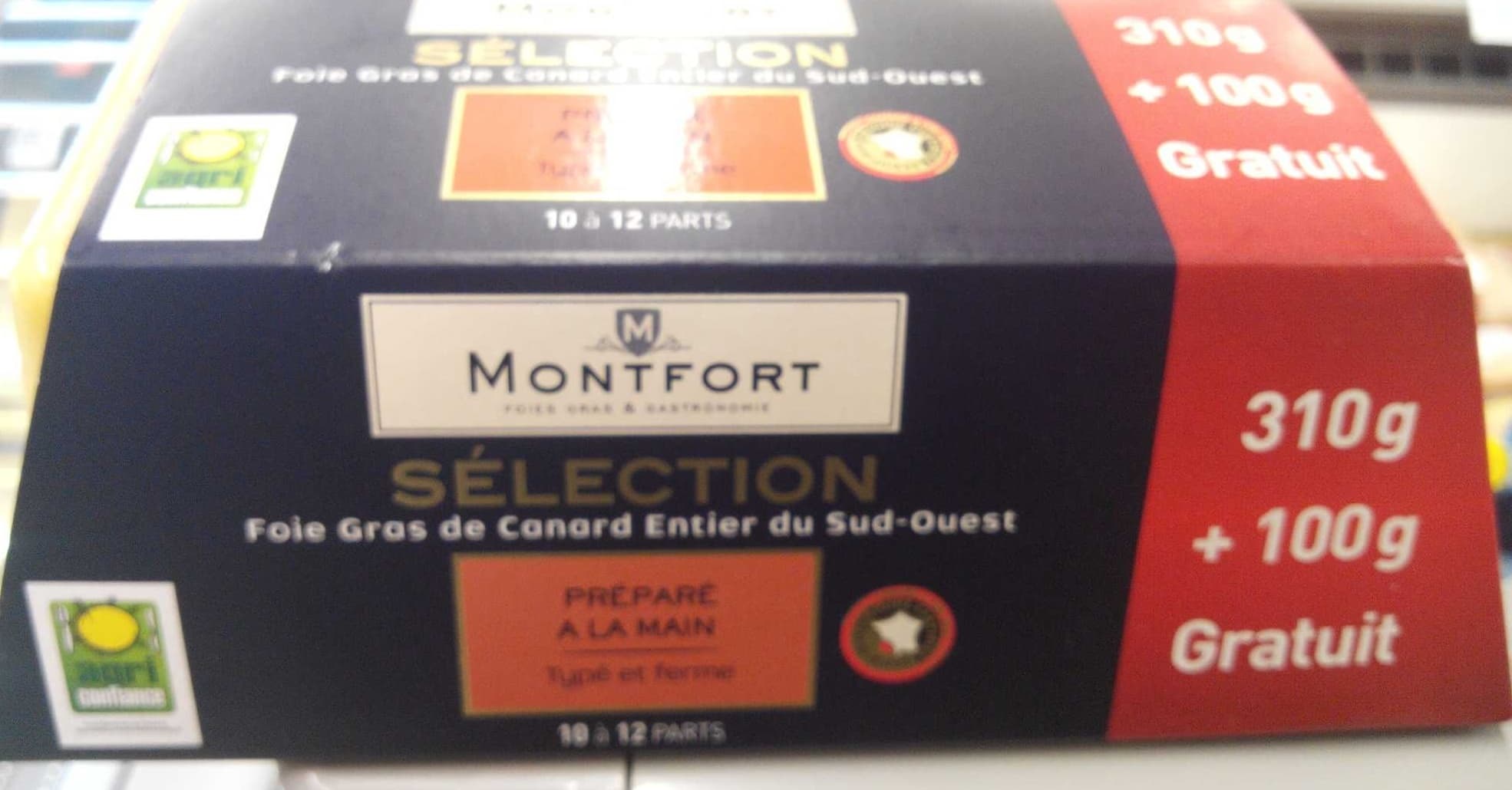 Montfort Foie gras de canard entier du Sud-Ouest préparé à la main packshot