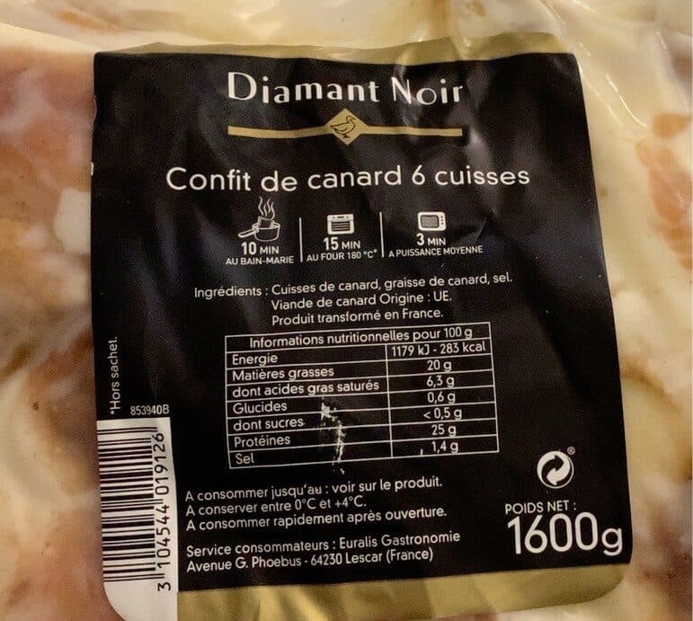 Diamant Noir Confit canard packshot