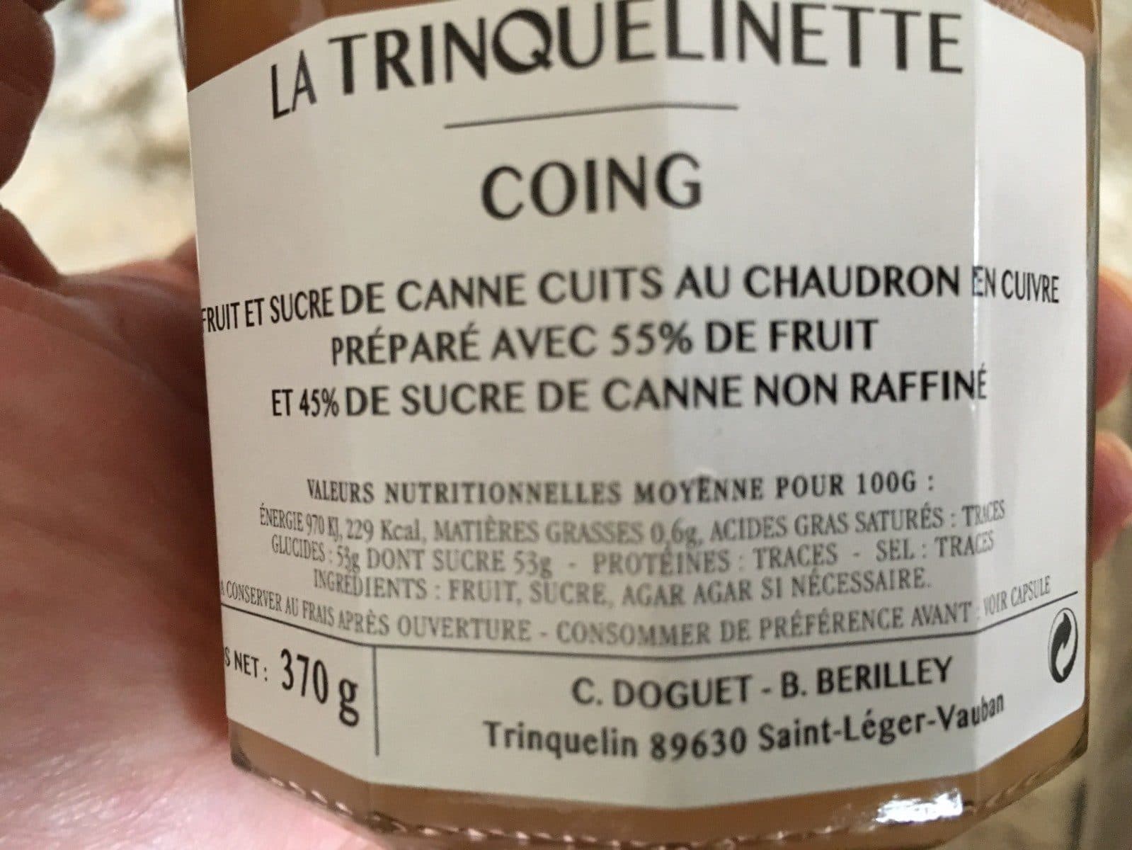 La Trinquelinette Coing packshot