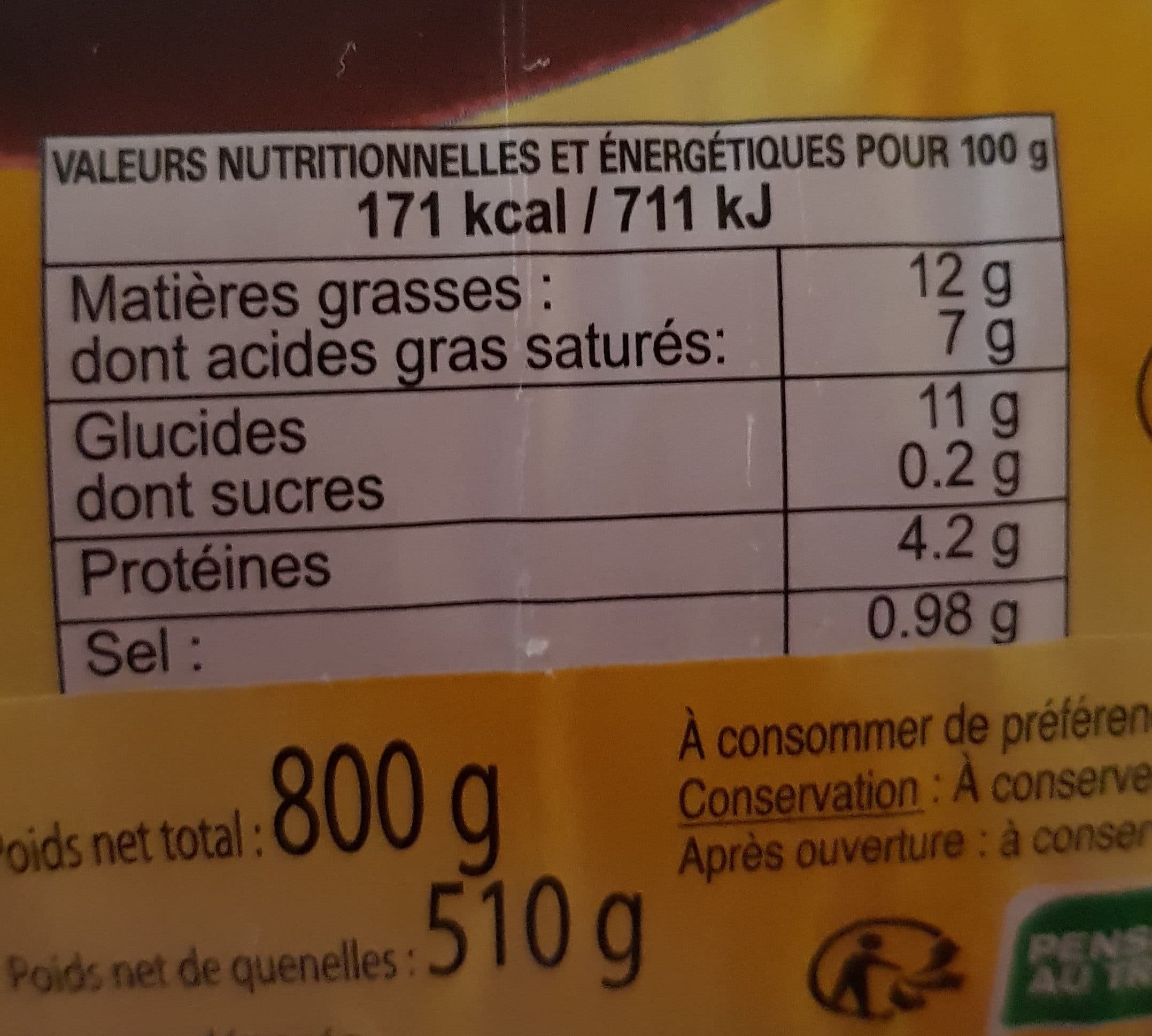 Julien mack Quenelles de volaille pour garniture JULIEN MACK packshot