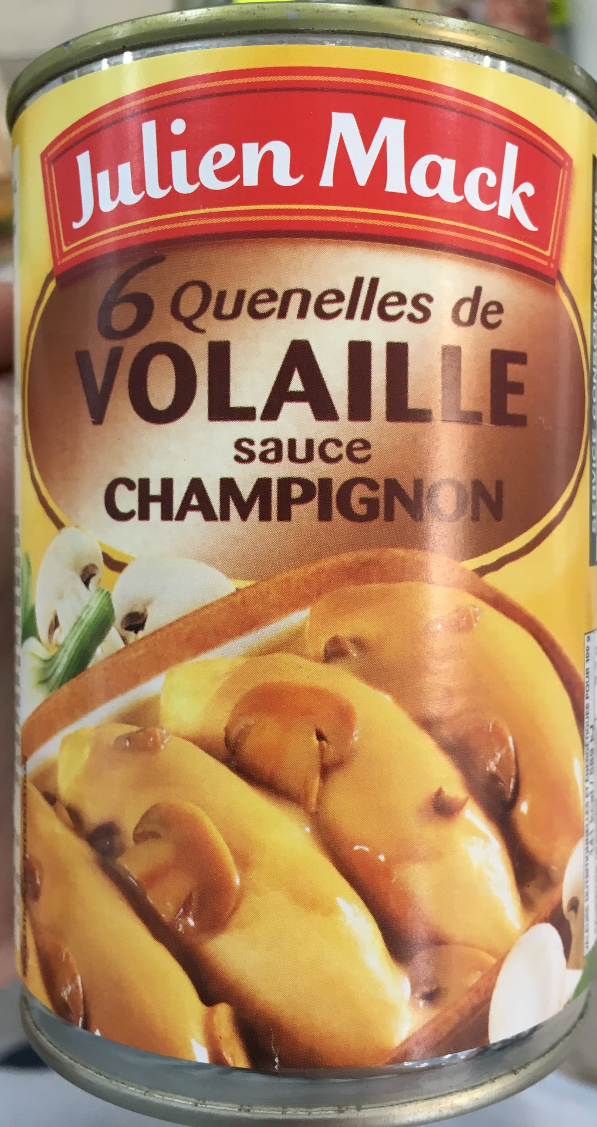 Julien Mack 6 quenelles de volaille sauce champignon packshot