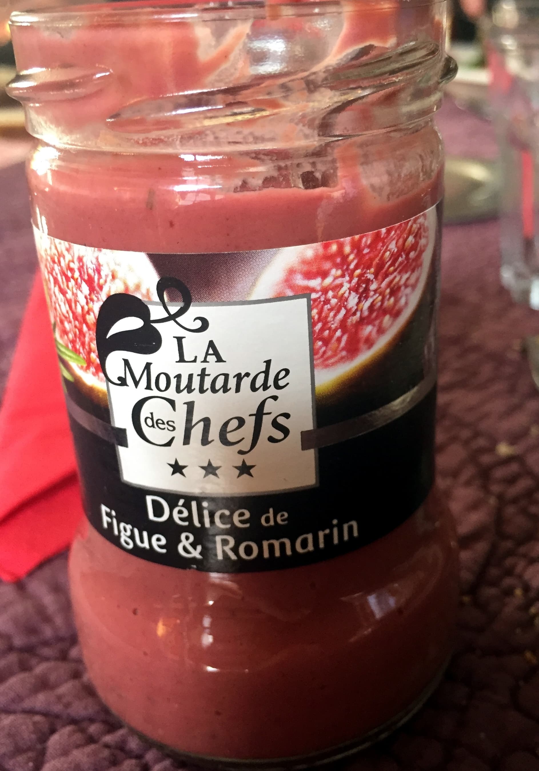 La Moutarde des Chefs Moutarde figue & romarin packshot