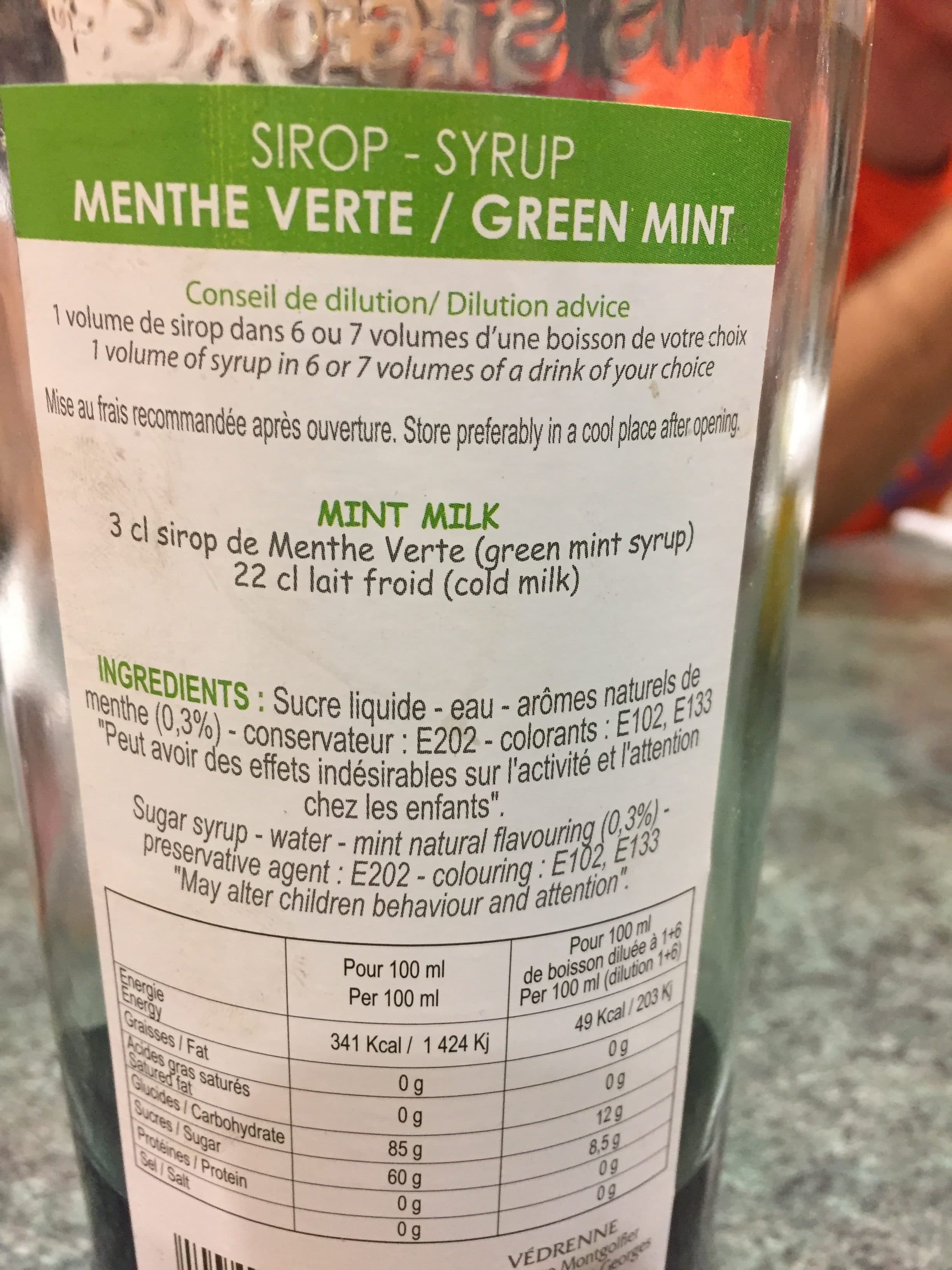 Vedrenne Sirop De Menthe Verte Vedrenne - 100 CL packshot