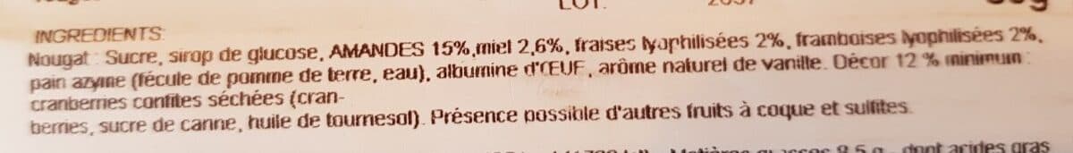 Open Food Facts Nougat tendre cranberry packshot